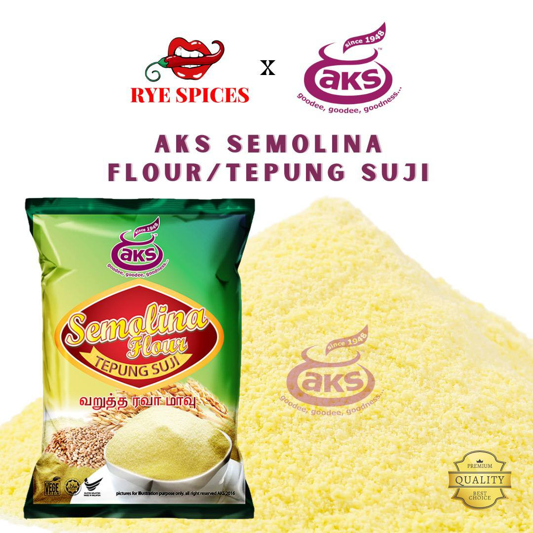 AKS Semolina Flour/AKS Tepung Suji 300g Halal Cooking tepung  semolina tepung suji