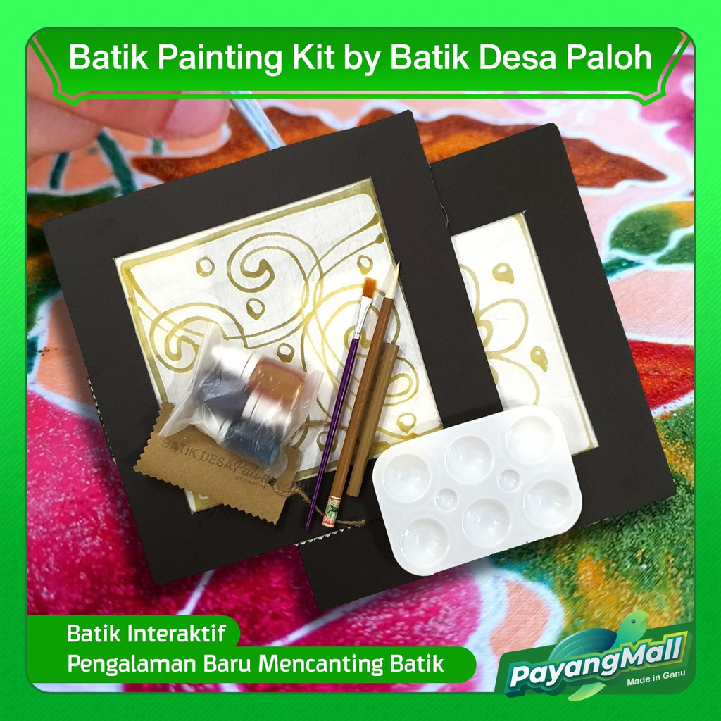 𝗣𝗔𝗬𝗔𝗡𝗚 𝗠𝗔𝗟𝗟  Batik Painting Kit / Batik Interaktif  by Batik Desa Paloh untuk Pendidikan Seni / Motor Halus (1 Unit)