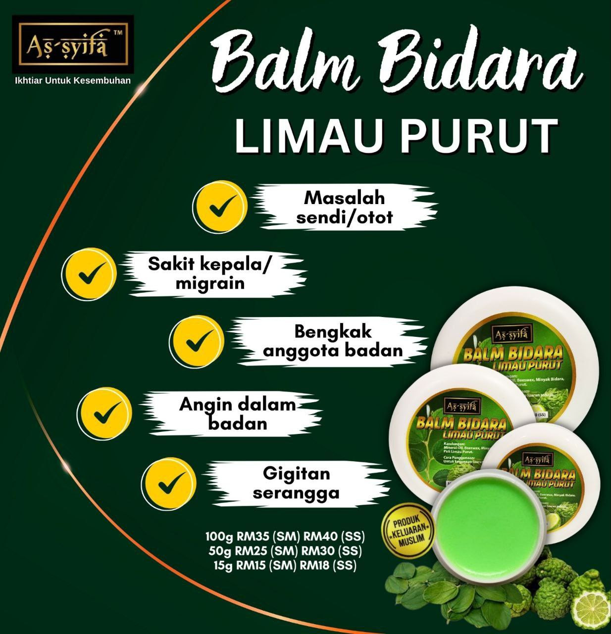 Balm Bidara Limau Purut As-syifa