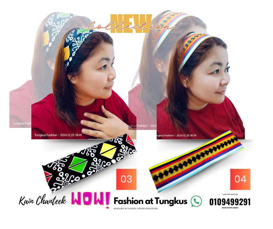 Hairband Corak Tradisi - Kain Chanteek Borneo