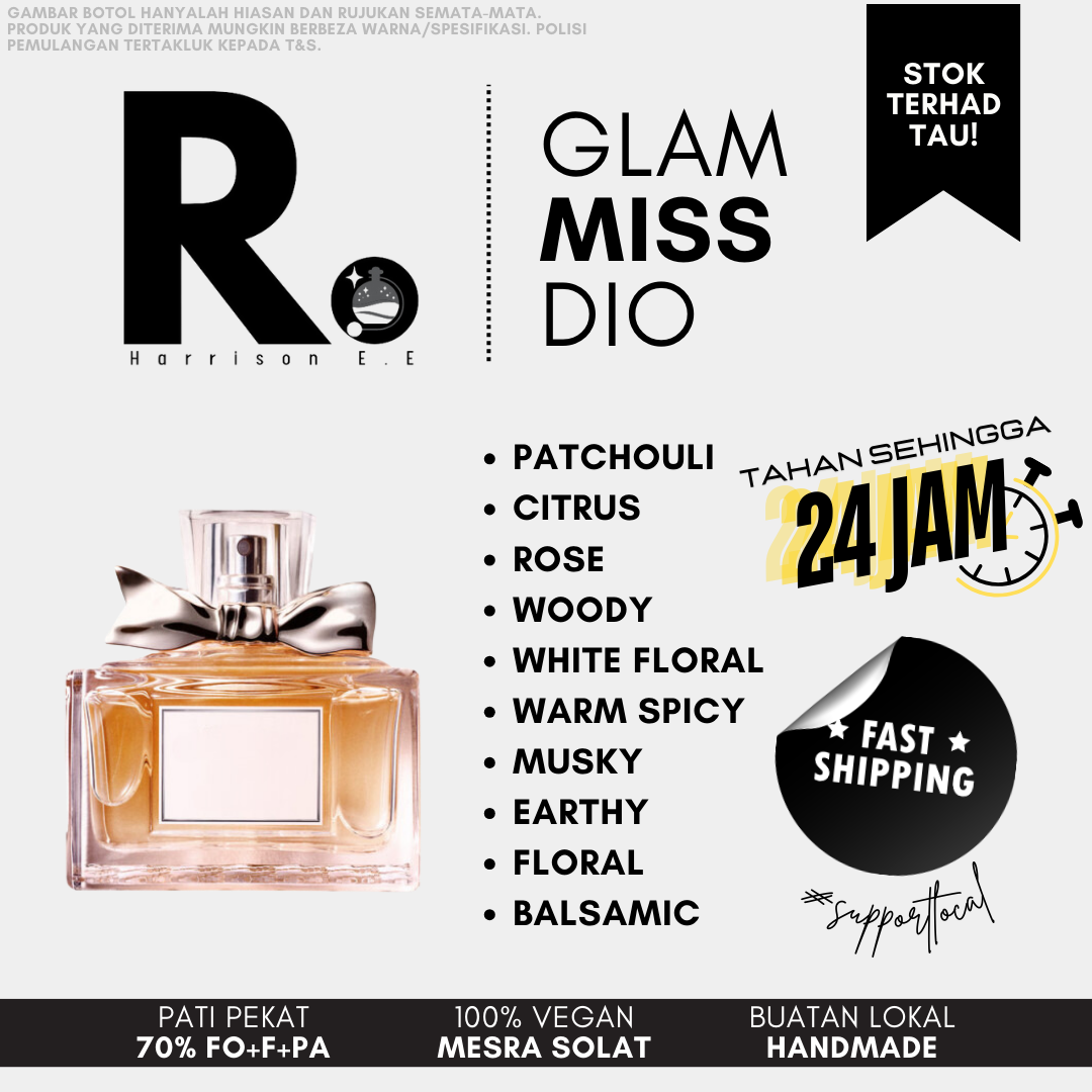 Harrison - Glam Miss Dio 30ML Long Lasting Perfume Tahan Lama