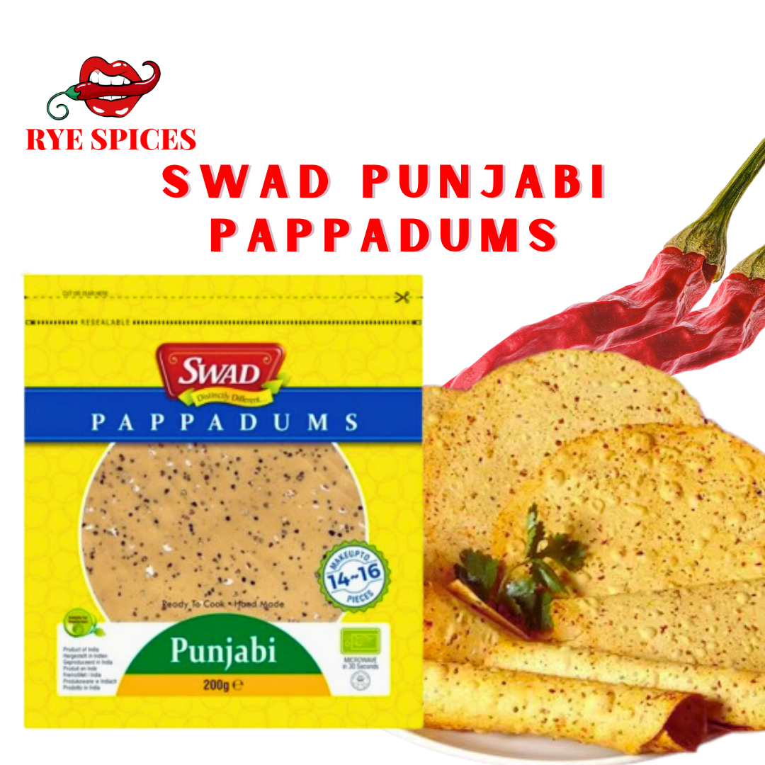 Punjabi Pappadum (Made with high quality spices) Low calories ~ Vegan ~ Vegetarian