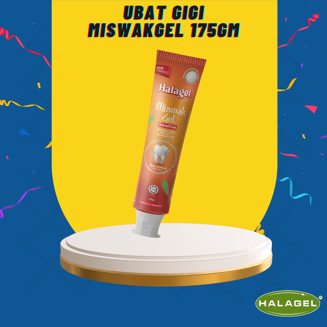 Halagel Miswak Gel 175g (Sensitive) - Non-Fluoridated Toothpaste