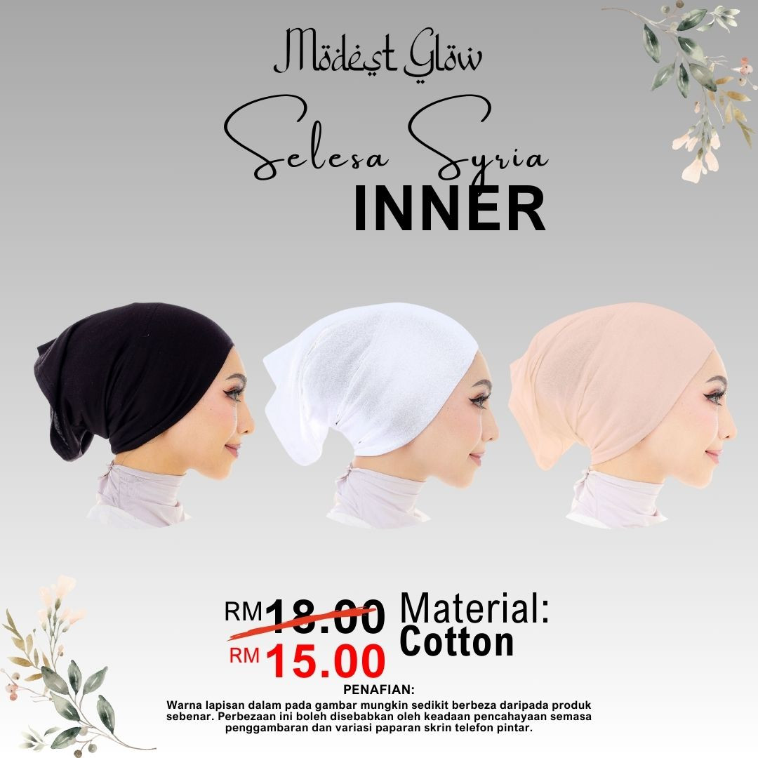 MODEST GLOW SELESA SYRIA INNER - COTTON (ANAK TUDUNG / UNDERSCARVES)