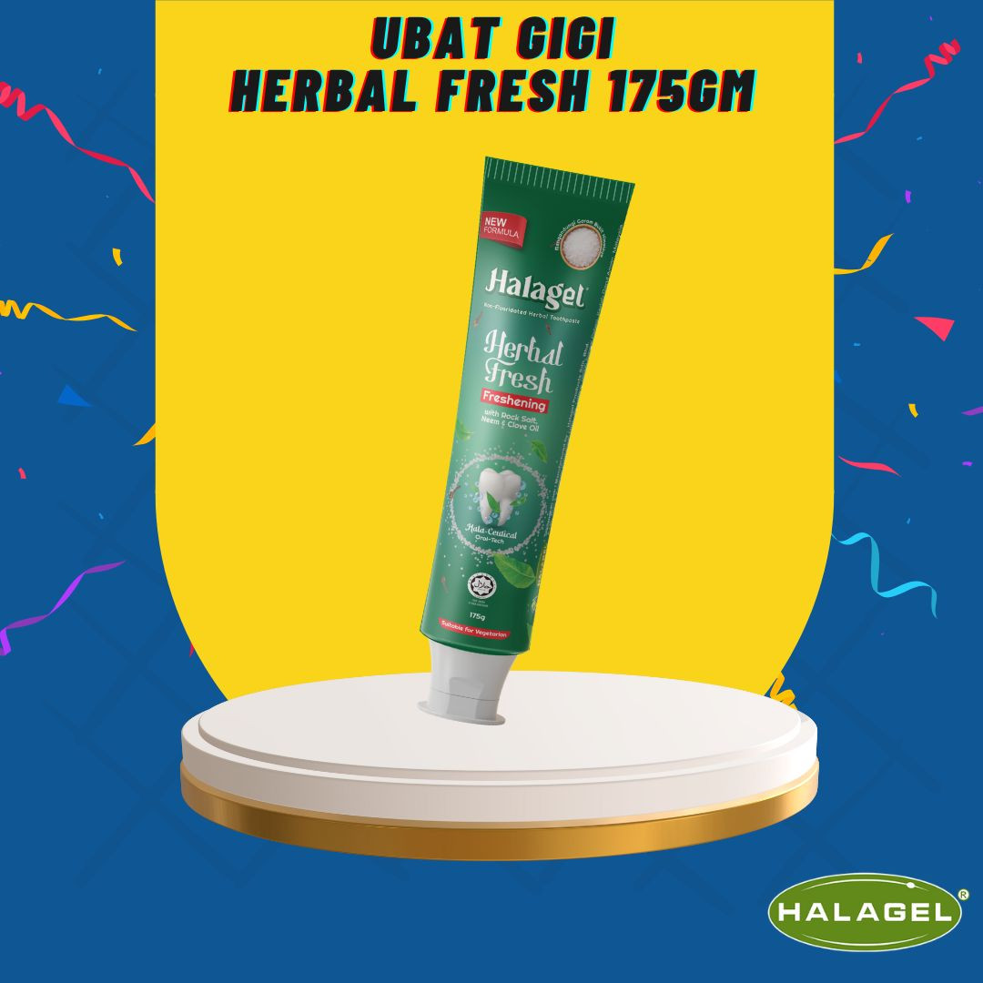 Halagel Herbal Fresh 175g (Freshening) - Non-Fluoridated Toothpaste