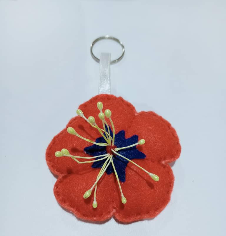 Keychain Bunga (2.5 inci x 2.5 inci)