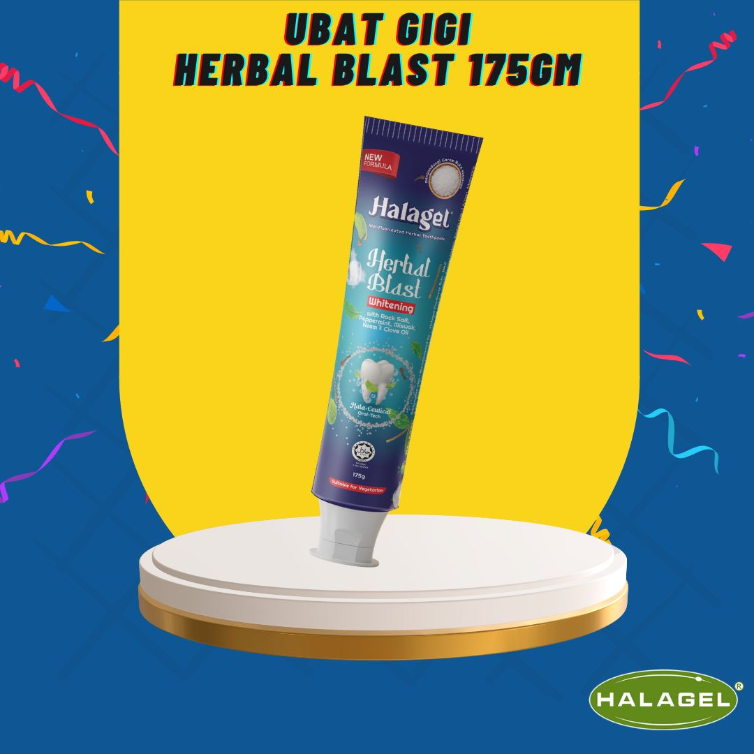 Halagel Herbal Blast 175g (Whitening) - Non-Fluoridated Toothpaste