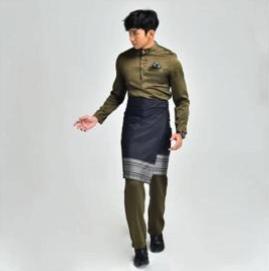 Baju Melayu Cutting - Olive Green