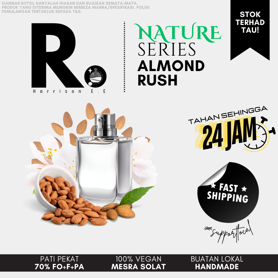 Harrison - Almond Rush 30ML Long Lasting Perfume Tahan Lama