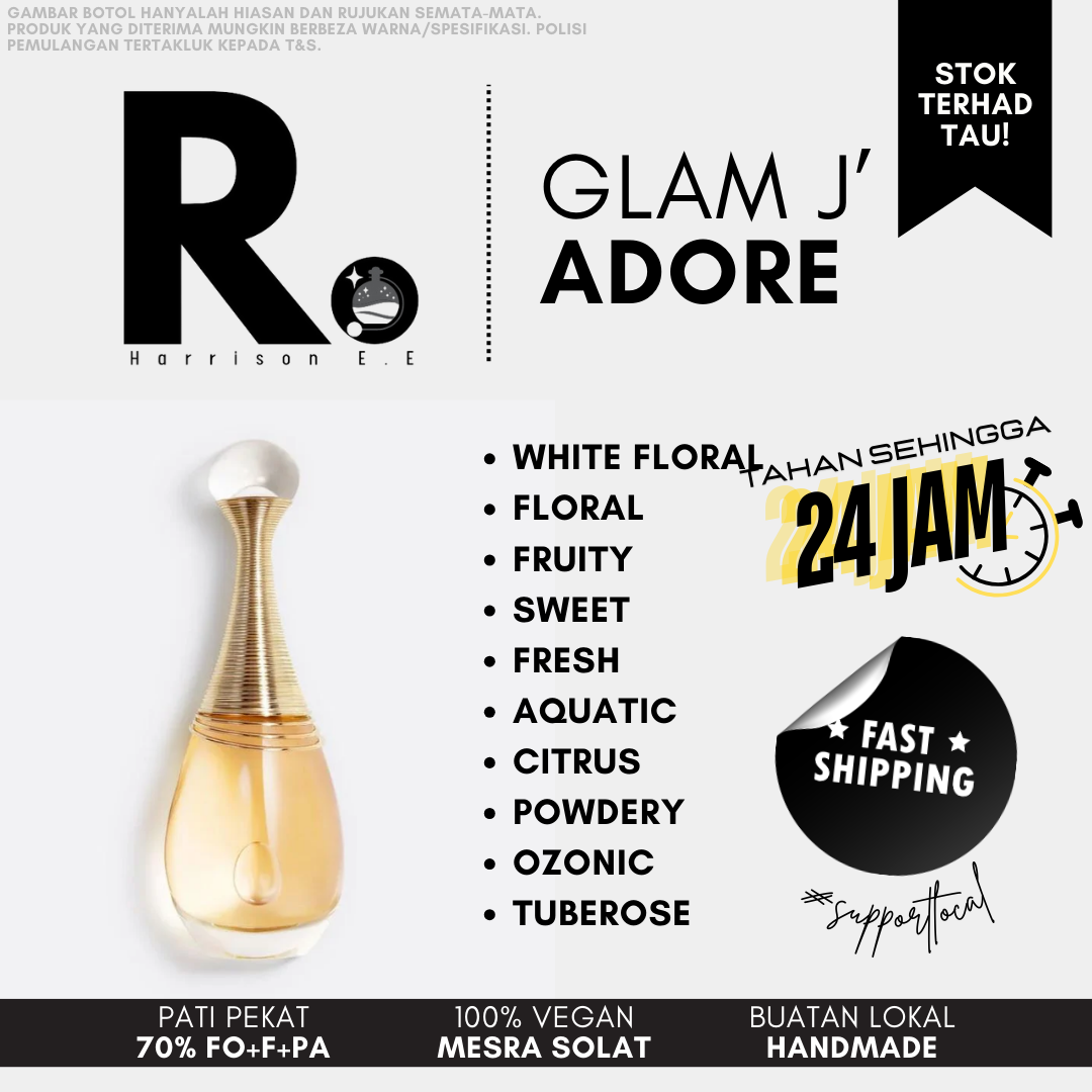 Harrison - Glam J' Adore 30ML Long Lasting Perfume Tahan Lama