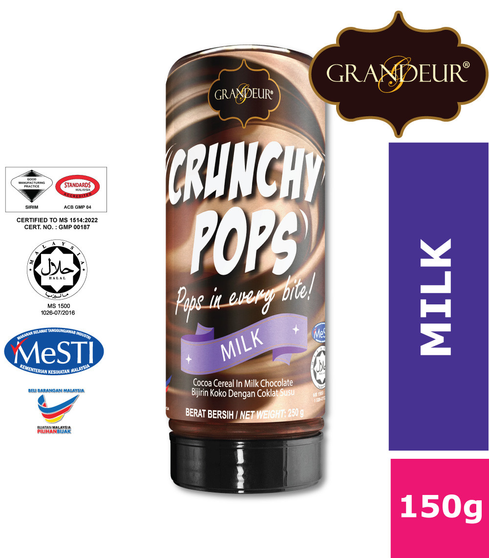 GRANDEUR Choco Jar Crunchy Pops Cocoa Cereal In Milk CHOCOLATE Coklat Langkawi Murah Borong Sedap Halal