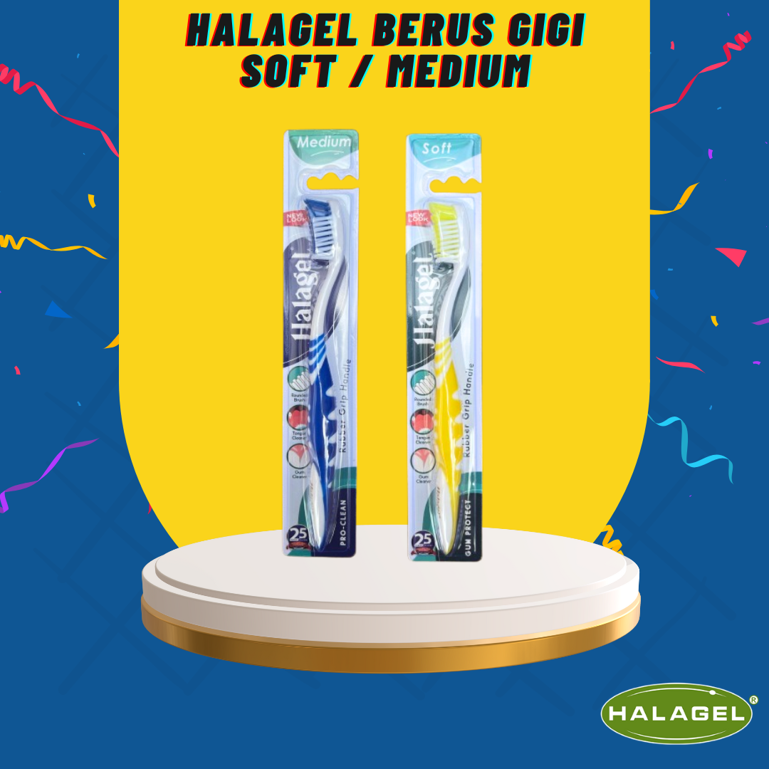 HALAGEL Berus Gigi Dewasa (Soft/Medium) Halal