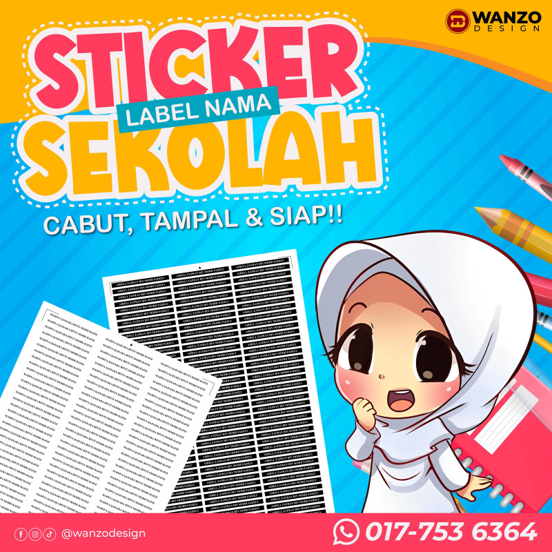 Sticker Sekolah / Label Nama