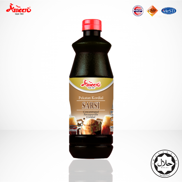 Ameen Kordial Berperisa Sarsi  Manis dan Pekat 840ml