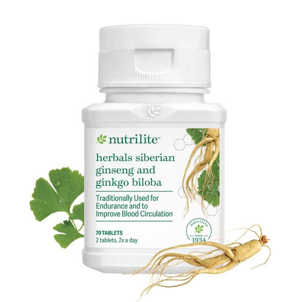 Nutrilite Siberian Ginseng and Ginkgo Biloba - 70 tab