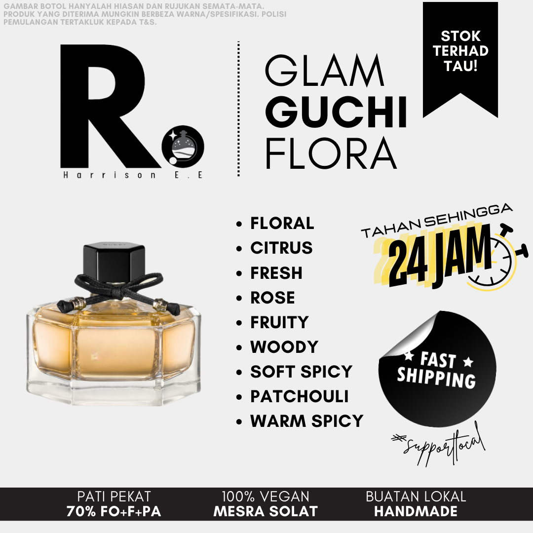 Harrison - Glam Guchi Flora 30ML Long Lasting Perfume Tahan Lama