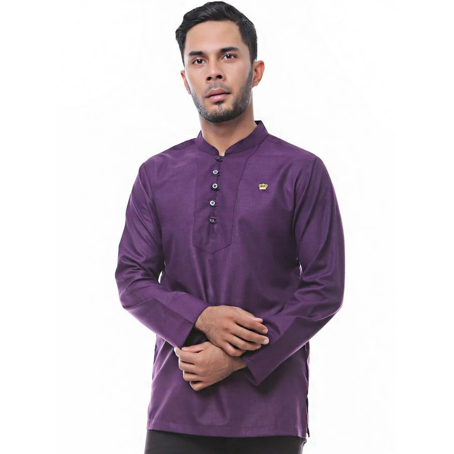 Kurta Gaza In Eggplant