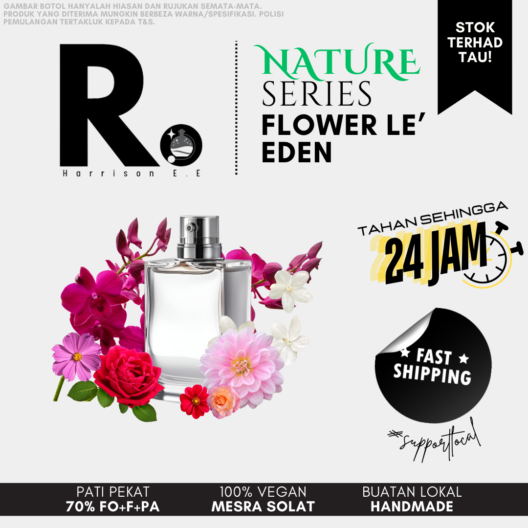 Harrison - Flower Le' Eden 30ML Long Lasting Perfume Tahan Lama