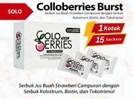Coloberies Burst - Coloberies Burst - Campuran Jus Strawberi dengan Colostrum, Biotin dan Tocotrienol [1 kotak]