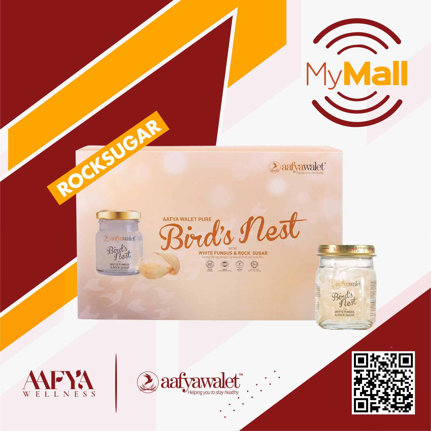 Aafyawalet BirdNest Rock Sugar With White Fungus