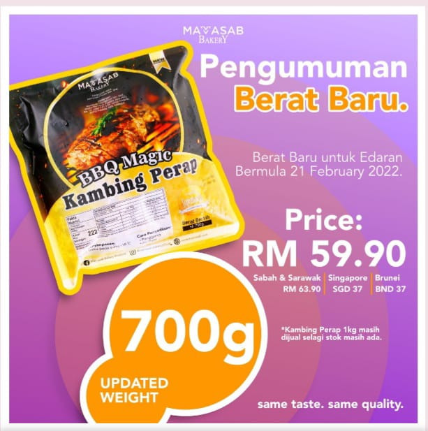 (MELAKA SAHAJA)kambing perap