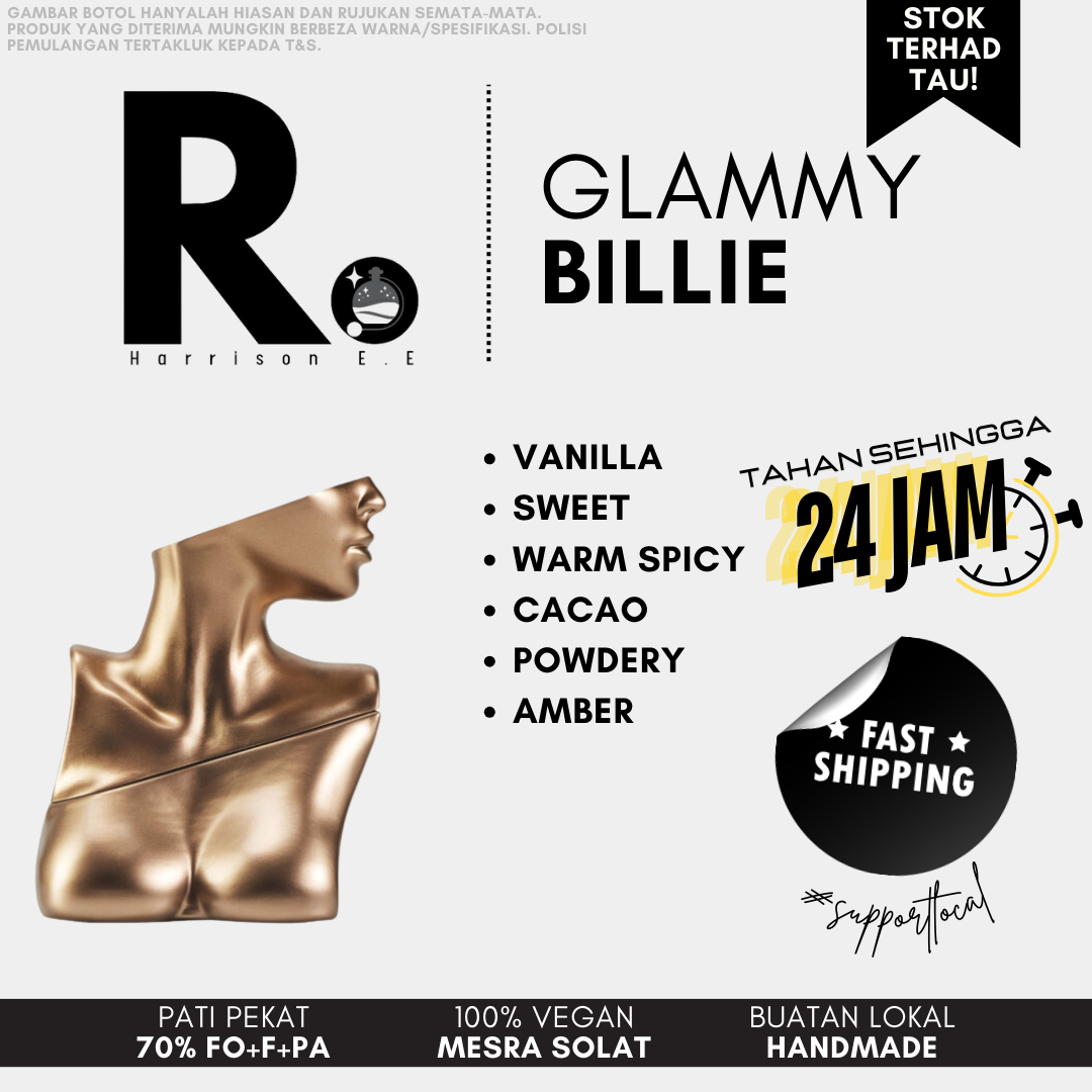 Harrison - Glammy Billie 30ML Long Lasting Perfume Tahan Lama
