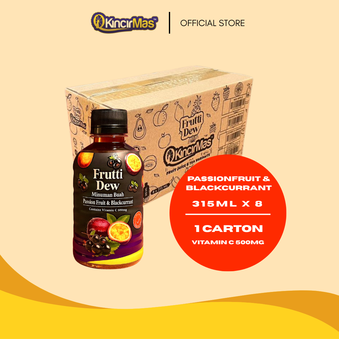 Kincirmas Frutti Dew Passion Fruit & Blackcurrant (315ml) with Vitamin C-500