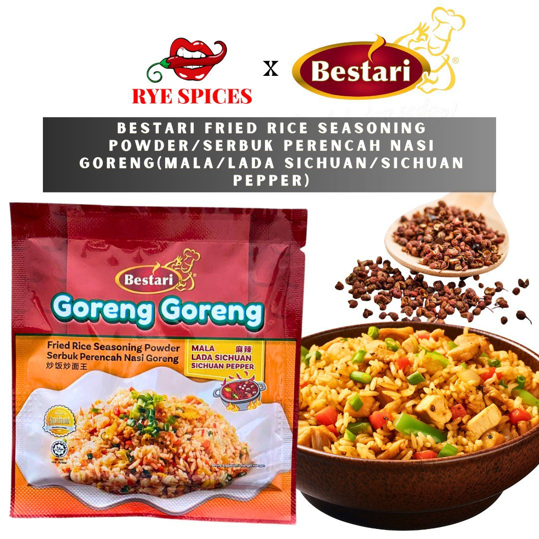 BESTARI Fried Rice Seasoning Powder/Serbuk Perencah Nasi Goreng (Mala/Lada Sichuan/Sichuan Pepper)(20g)