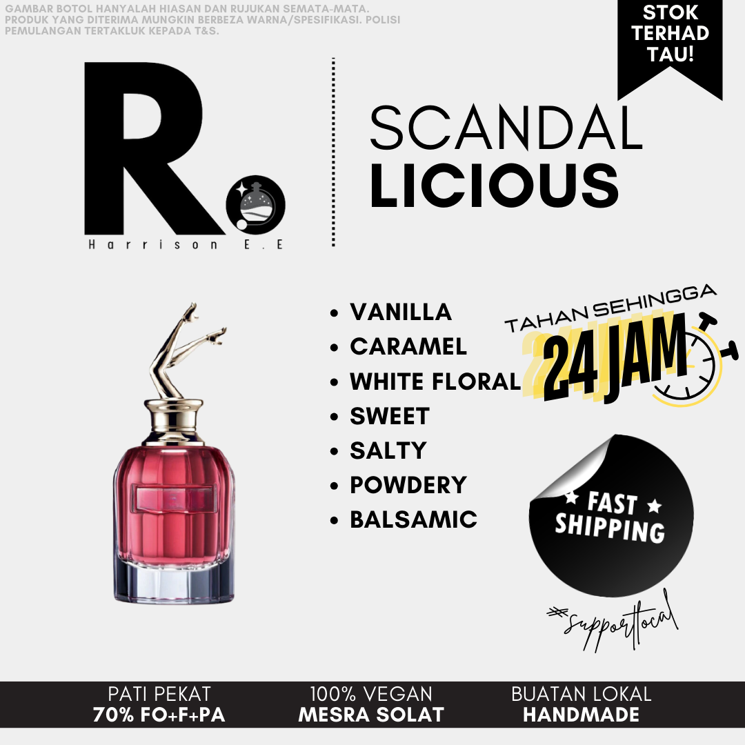 Harrison - Scandalicious 30ML Long Lasting Perfume Tahan Lama