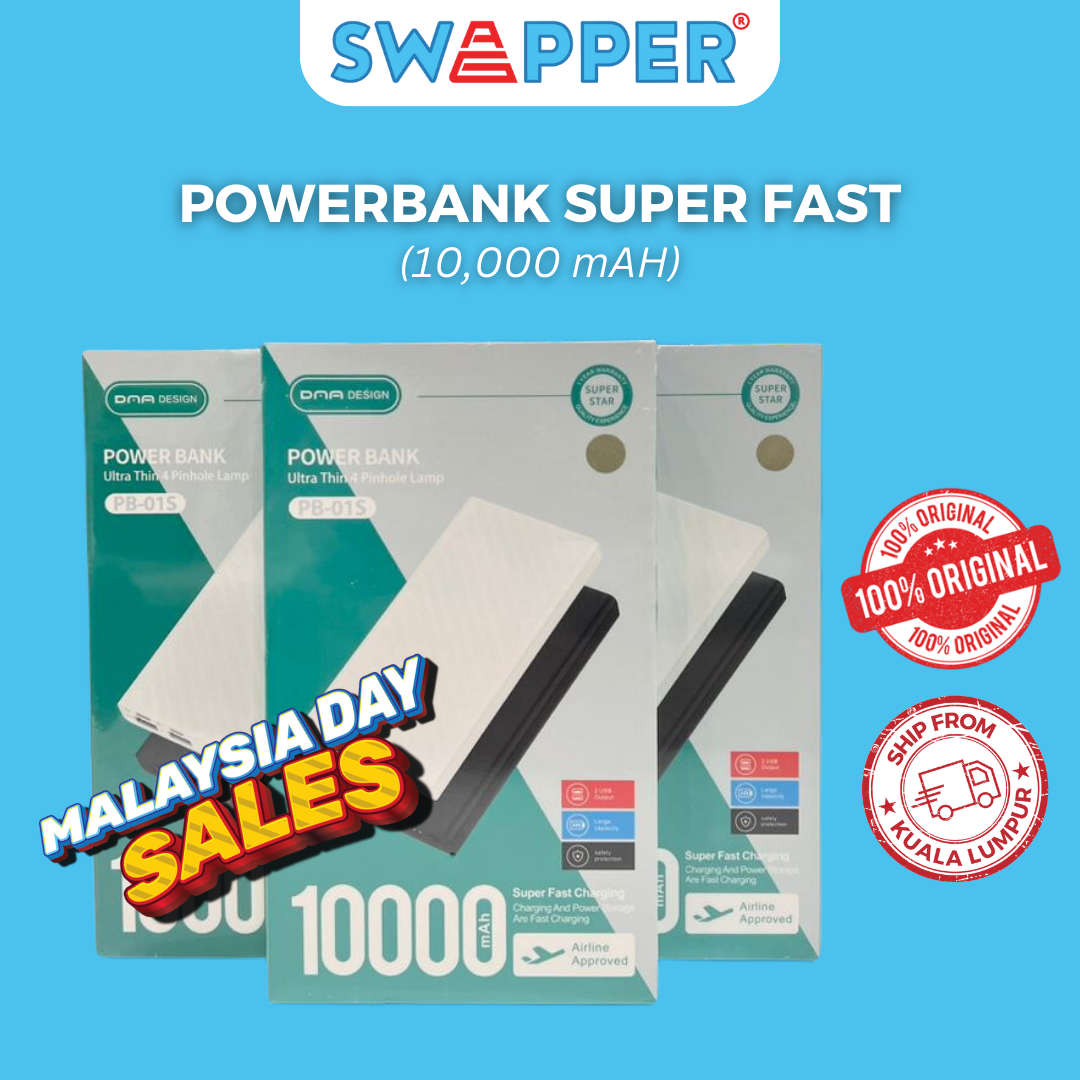 Swapper | Powerbank SuperFast | Micro USB, Lightning, Type-C