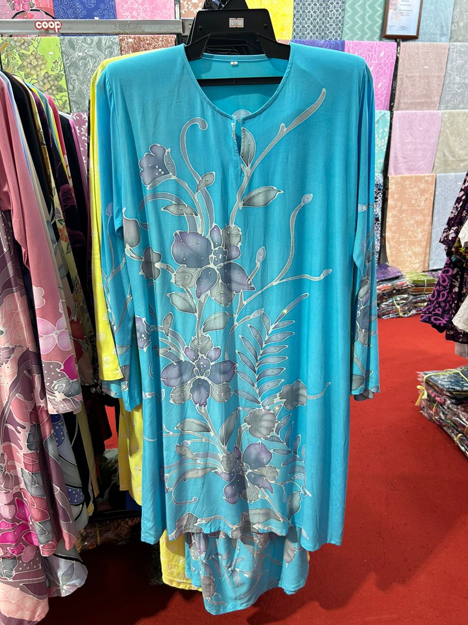 Baju Kurung Batik Biru