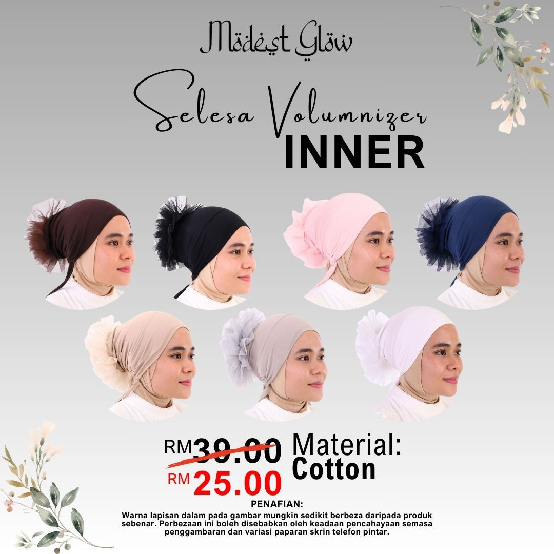 MODEST GLOW SELESA VOLUMNIZER INNER - COTTON (ANAK TUDUNG / UNDERSCARVES)
