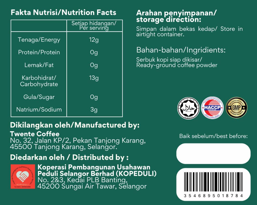 Coffee Capsule: Arabica Gayo Premium Coffee