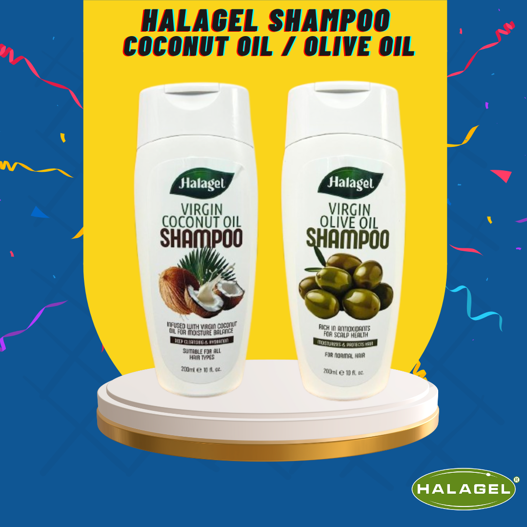 HALAGEL Shampoo - Minyak Kelapa Dara | Minyak Zaitun