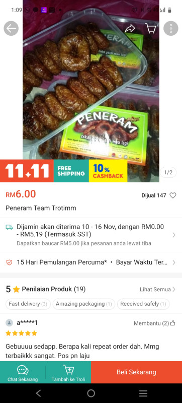 kuih peneram gebu gebas team trotim